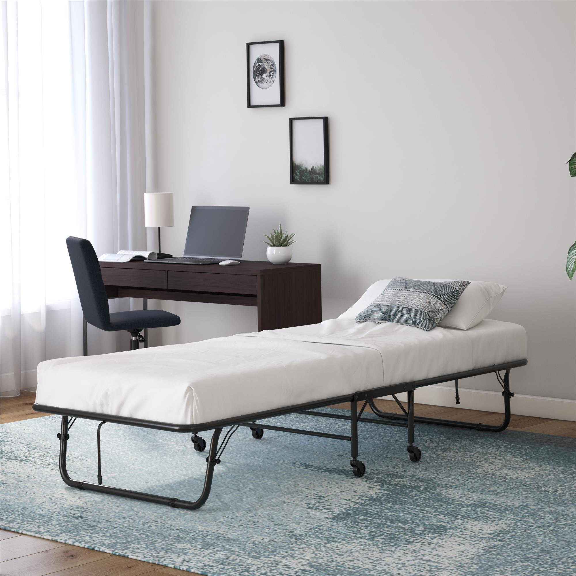 Signature Sleep Twin Metal Folding Bed with Mattress Reviews Wayfair